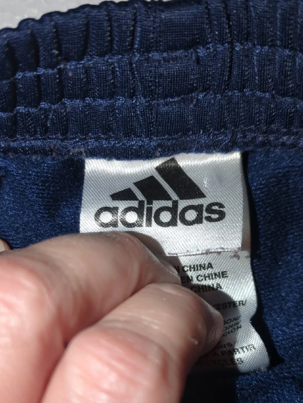 Adidas Kids Navy Blue Joggers with White Three-Stripes 7T